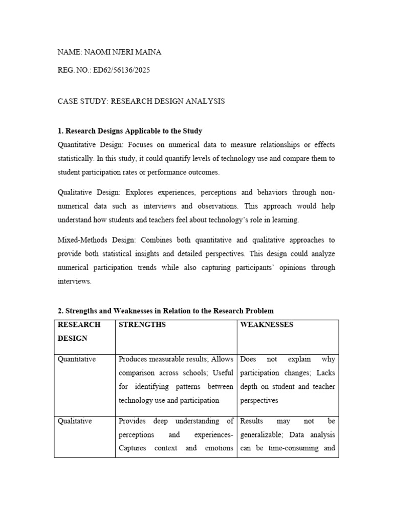 Mixed-Methods Research Design Analysis | PDF | Quantitative Research ...