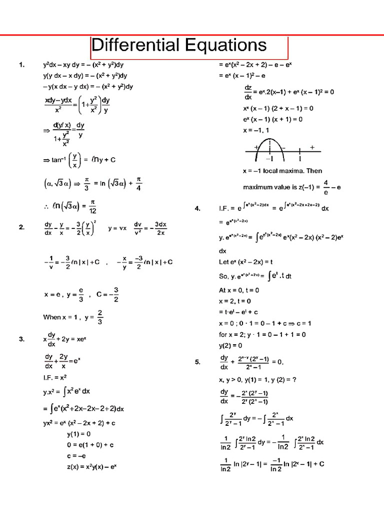 Differential Equations | PDF