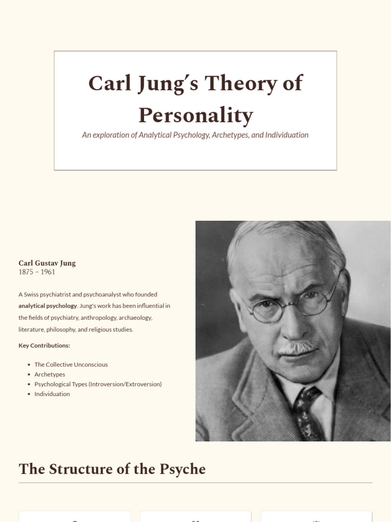 Jung's Personality Theory Explained | PDF | Carl Jung | Analytical ...