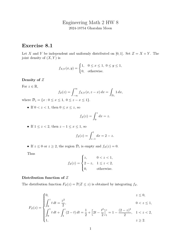 Em 2 HW 8 | PDF | Measure Theory | Probability Theory