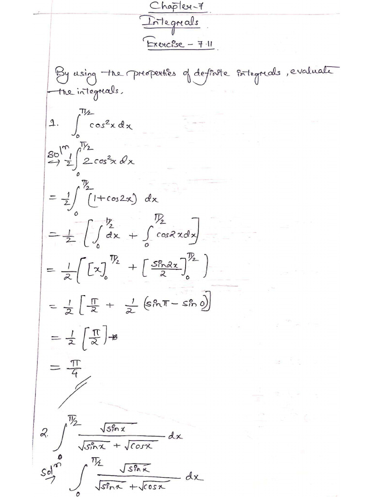 Integrals 7.11 | PDF