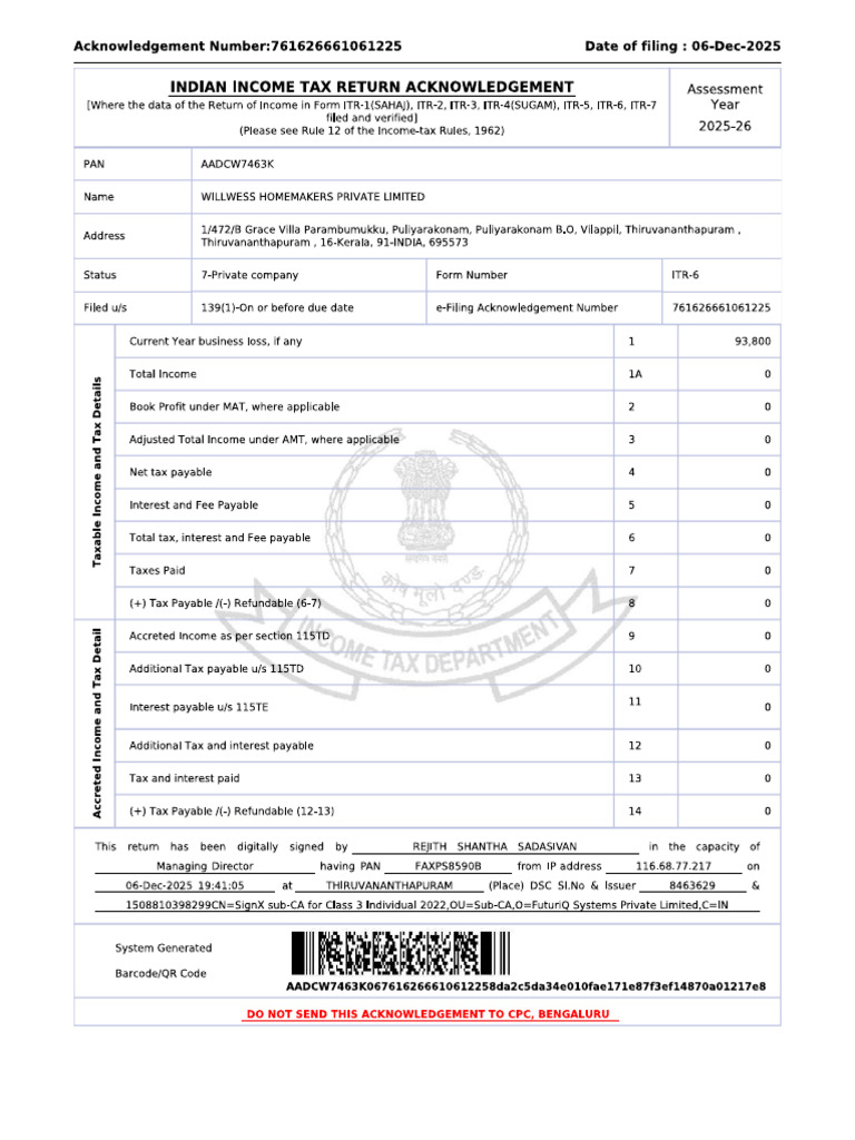 ITR Company | PDF