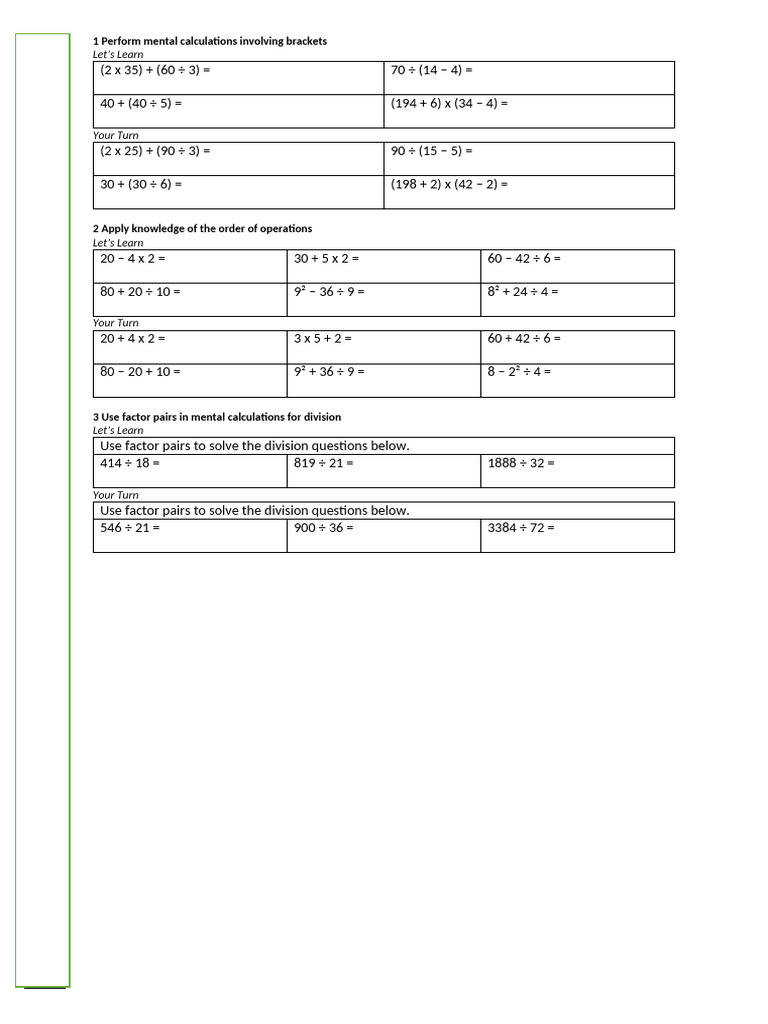 Y6 Four Operations Questions | PDF | Theoretical Computer Science ...