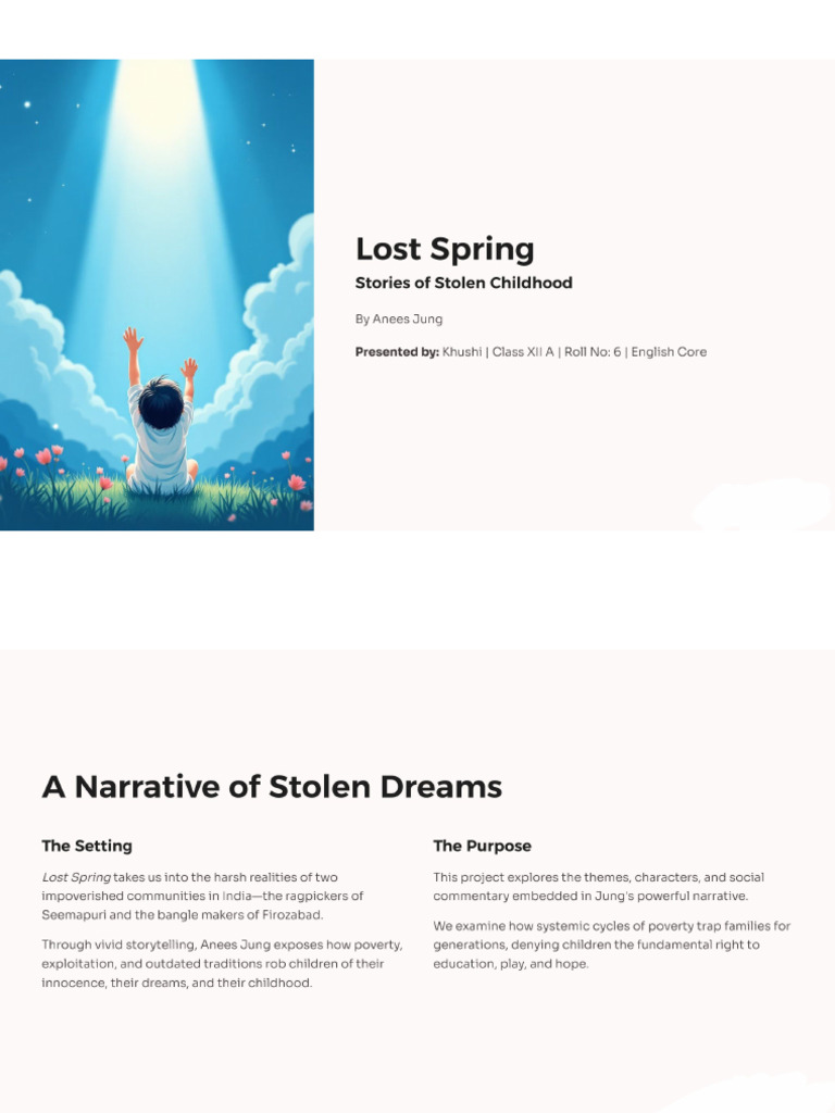 Lost Spring ( Khushi) | PDF