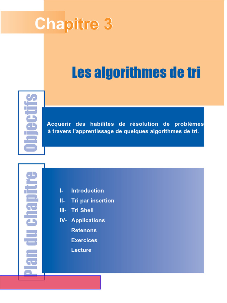 Algorithmes de tri : insertion et bulles | PDF | Algorithmes et ...