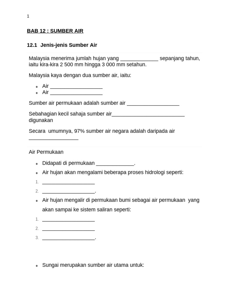 Bab 12 (Sumber Air) | PDF
