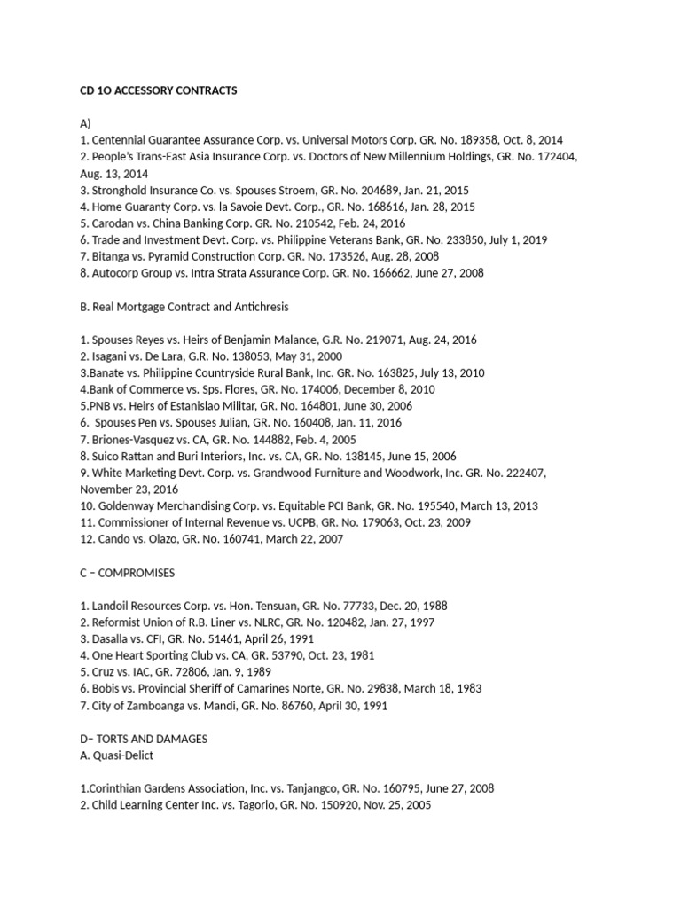Philippine Legal Case Summaries | PDF
