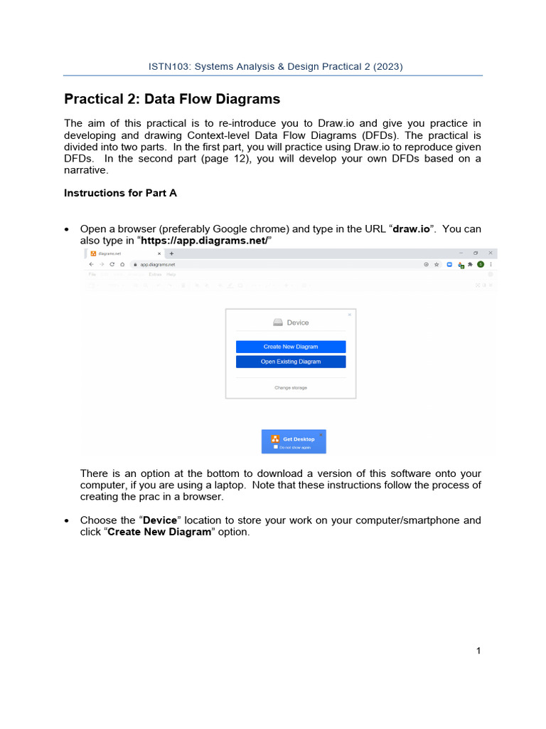 Data Flow Diagrams Using Draw.io | PDF | Computing