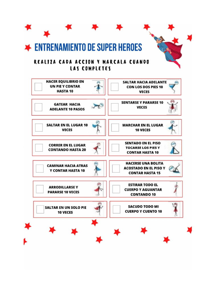 Entrenamiento Super Heroes | PDF