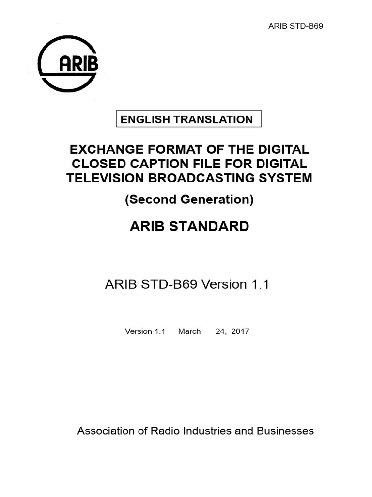 Digital Closed Caption File Standard | PDF | File Format | Computer File