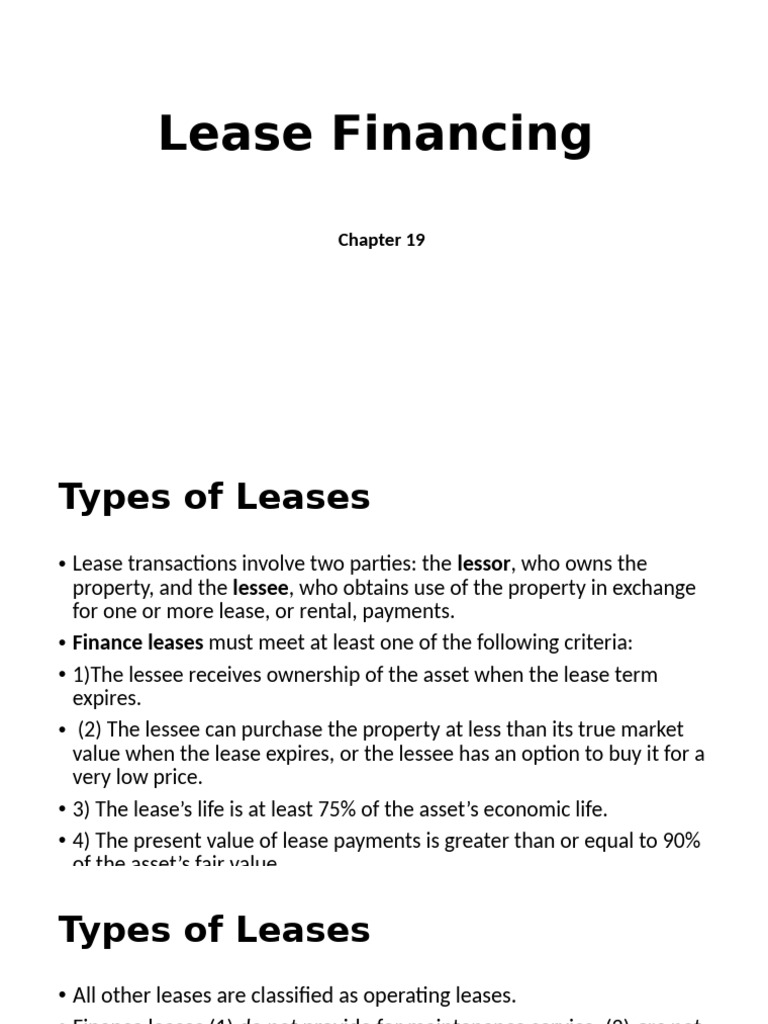 Chapter 19 | PDF | Lease | Financial Services