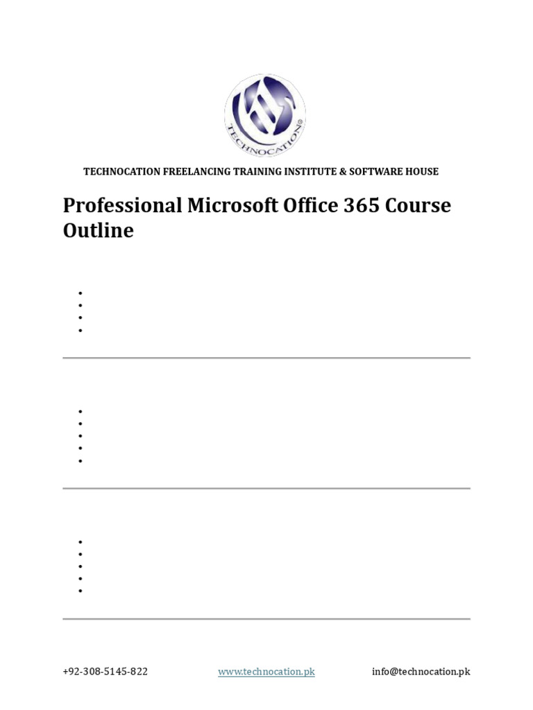 Microsoft Office 365 Course in Pakistan | PDF | Microsoft Office ...