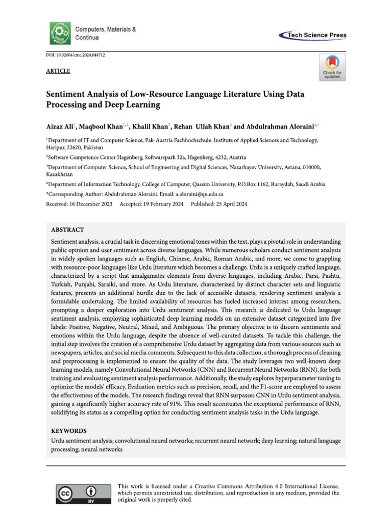 Abstract of Paper Aizaz Ali | PDF