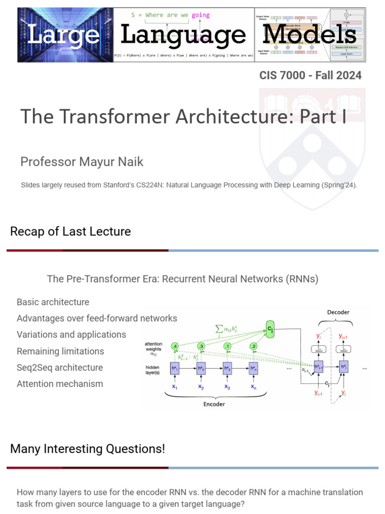 Understanding Transformer Architecture | PDF | Learning | Machine Learning