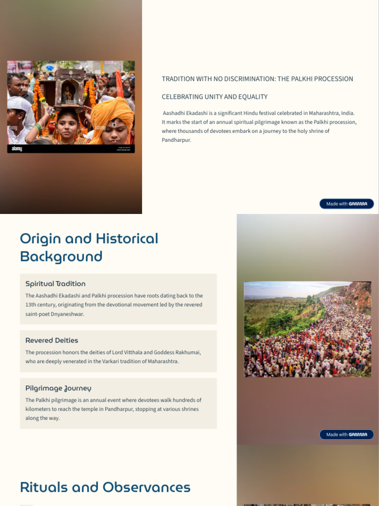 Palkhi Procession: Unity in Aashadhi | PDF | Pilgrimage | Hindu Worship