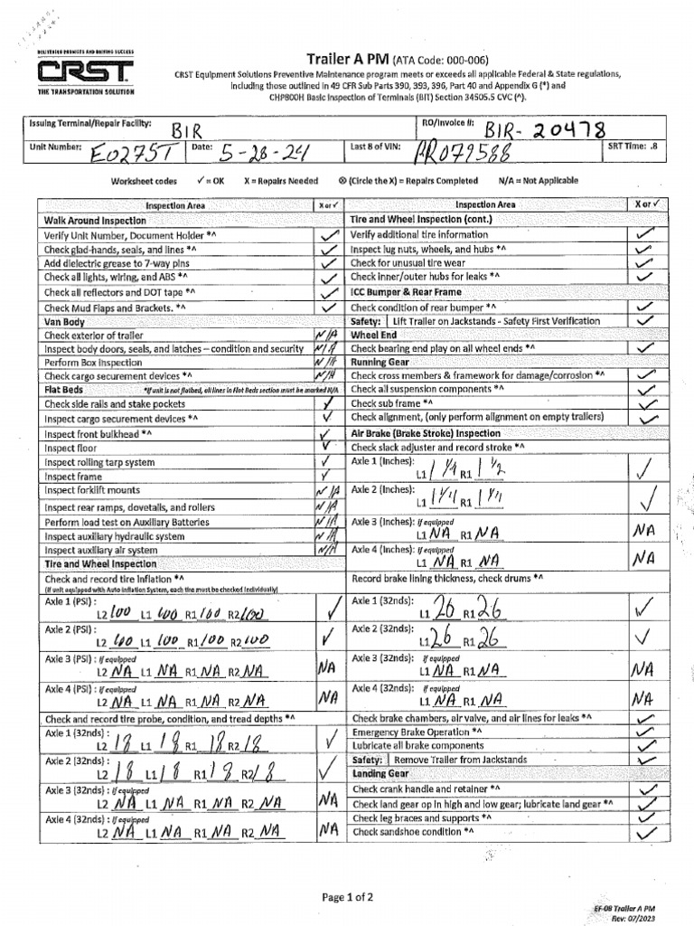 E0275t Inspection | PDF