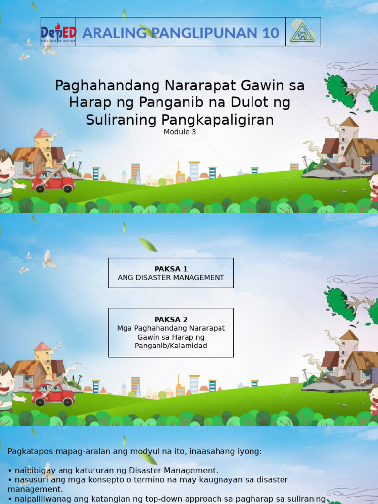 Araling Panglipunan 10: Paghahandang Nararapat Gawin Sa Harap NG ...
