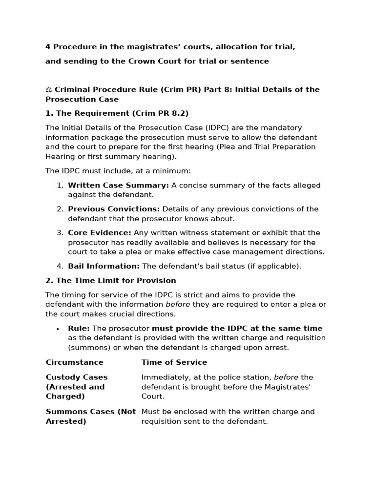 Magistrates' Court Procedures Explained | PDF | Plea | Prosecutor