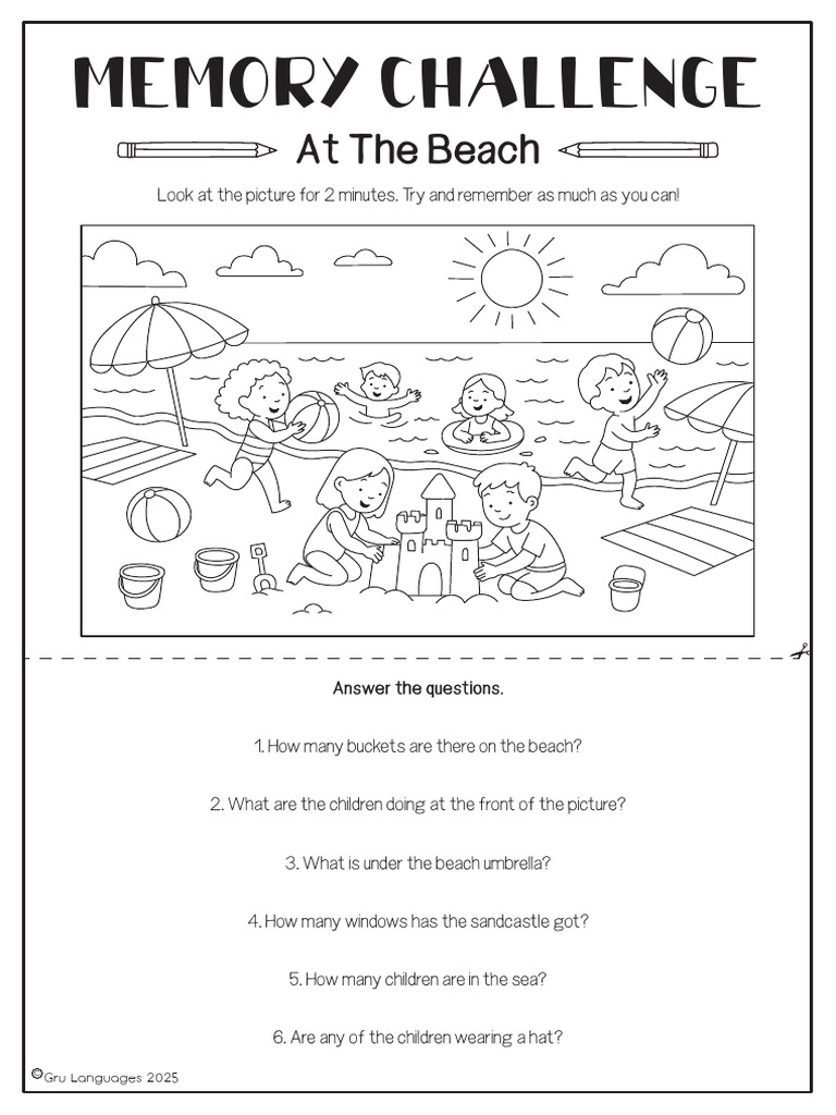 Beach Memory Challenge | PDF