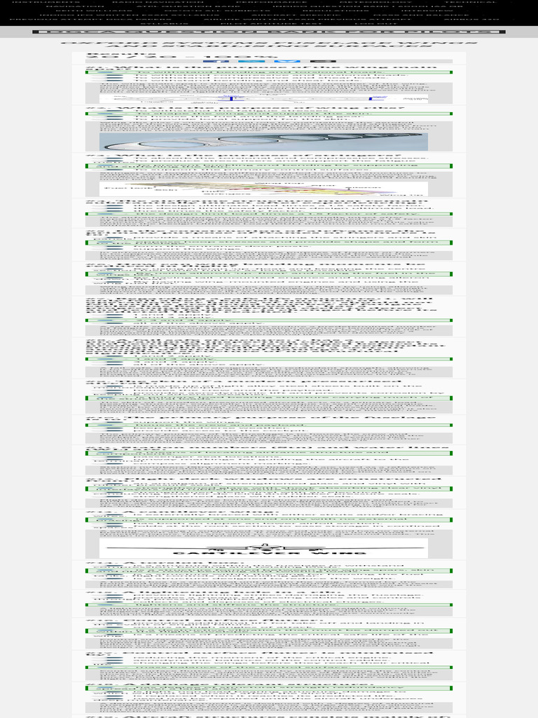 Pilot Airframe Structure Exam Guide | PDF | Spar (Aeronautics ...