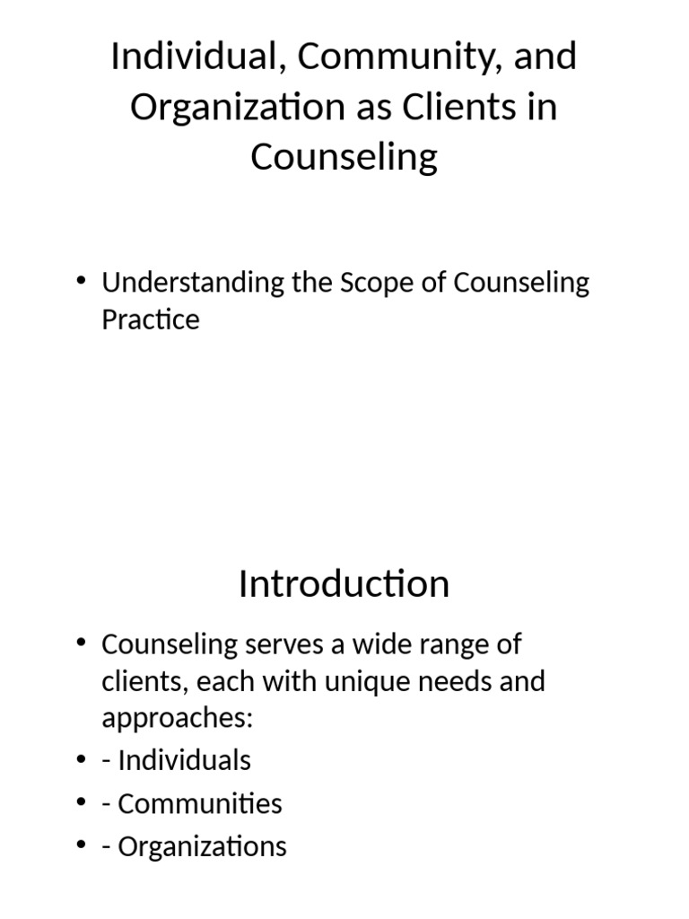 Aligned Counseling Clients Presentation | PDF