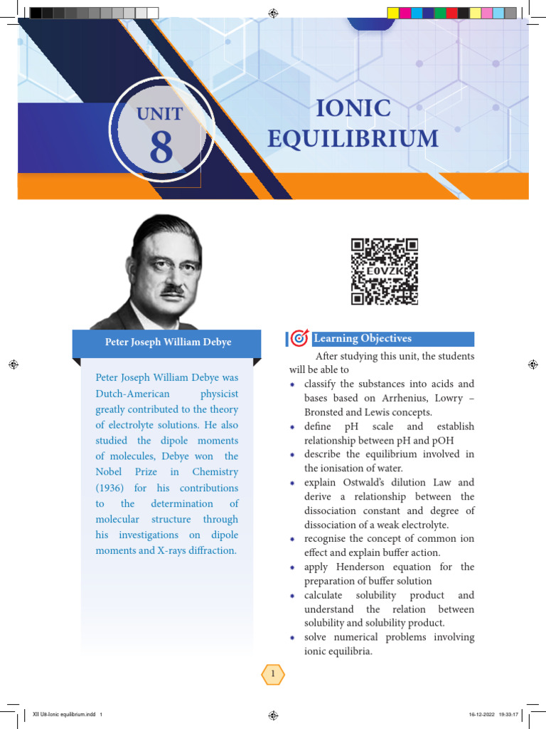 Understanding Ionic Equilibrium Concepts | PDF | Acid | Ph