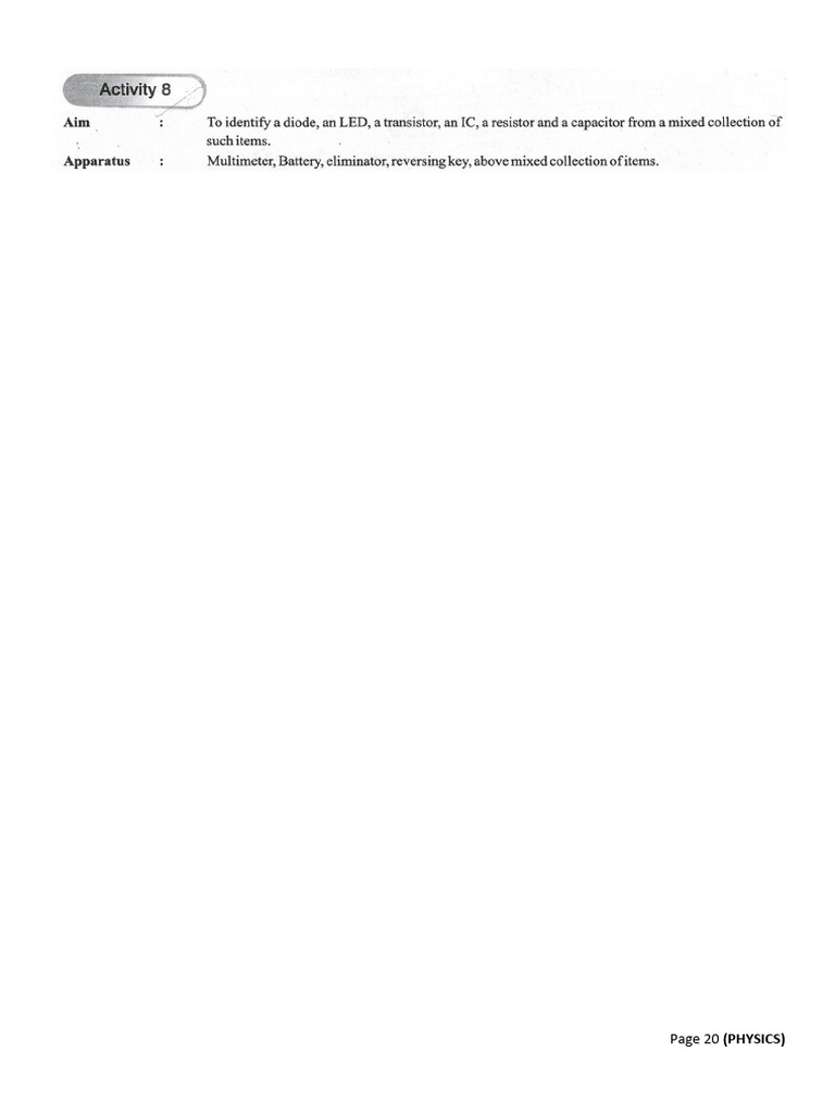 Q3 To Identify A Diode, A LED | PDF