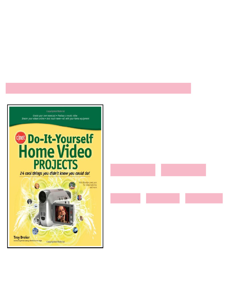 CNET Do It Yourself Home Video Projects Cnet Do It Yourself 1st Edition ...