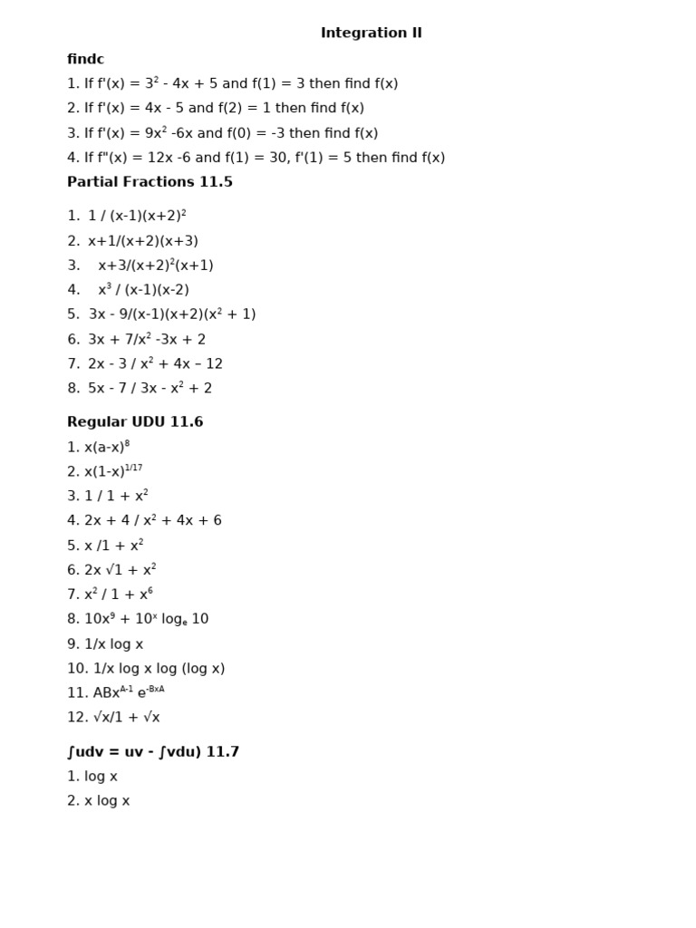 Integ Alg | PDF
