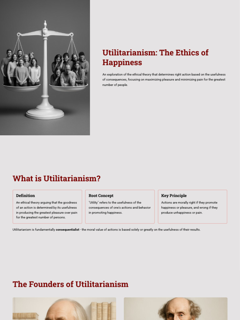 Understanding Utilitarianism Ethics | PDF | Utilitarianism | Pleasure