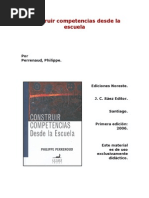 Perrenoud, Philippe. Construir Competencias Desde La Escuela. Ediciones Noreste