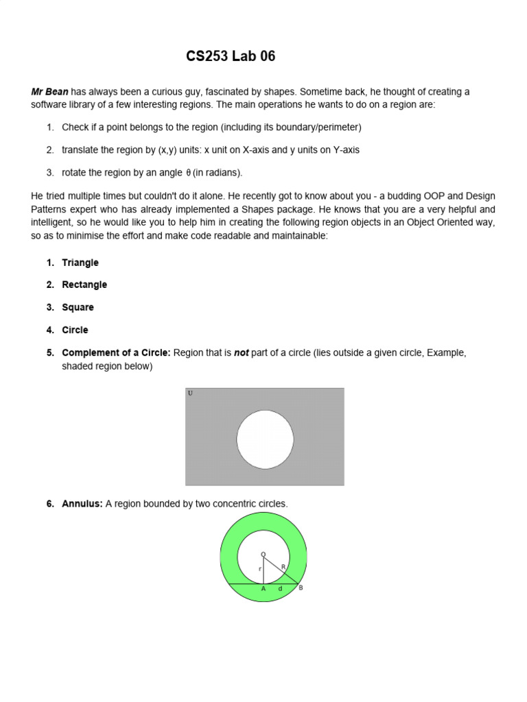 CS253 Lab 06 | PDF | Object Oriented Programming | Angle