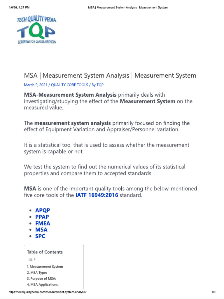 MSA Notes | PDF