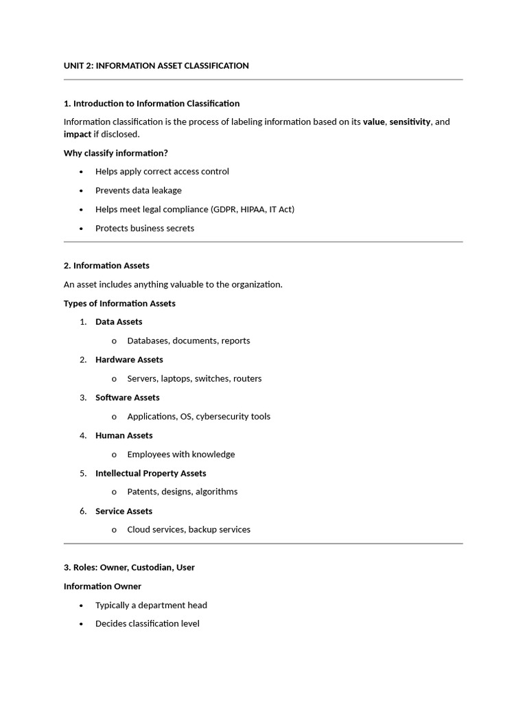 Information Asset Classification Guide | PDF | Firewall (Computing ...