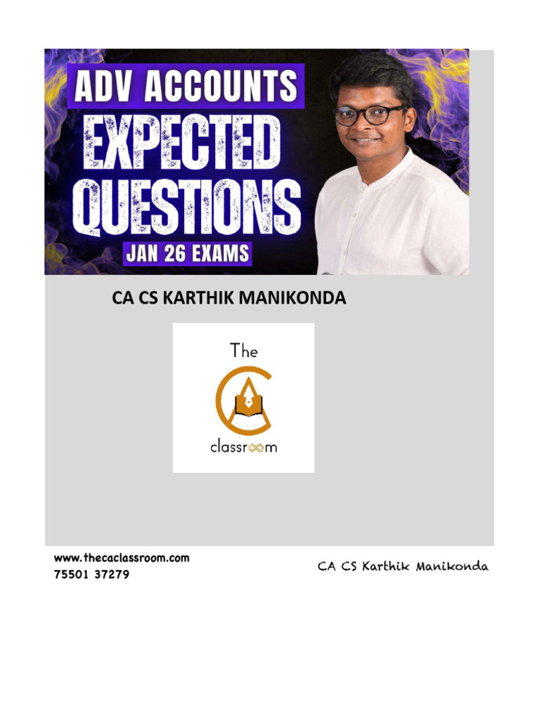 CA Inter Advanced Accounting Exam Guide | PDF
