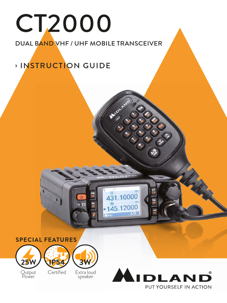 Midland CT2000 Transceiver Guide | PDF | Telecommunications | Broadcast ...