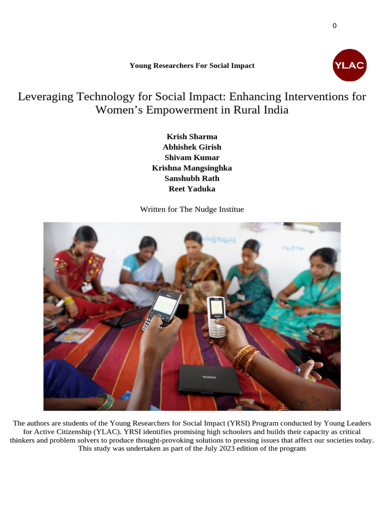 Empowering Rural Women Through Digital Access | PDF | Literacy ...