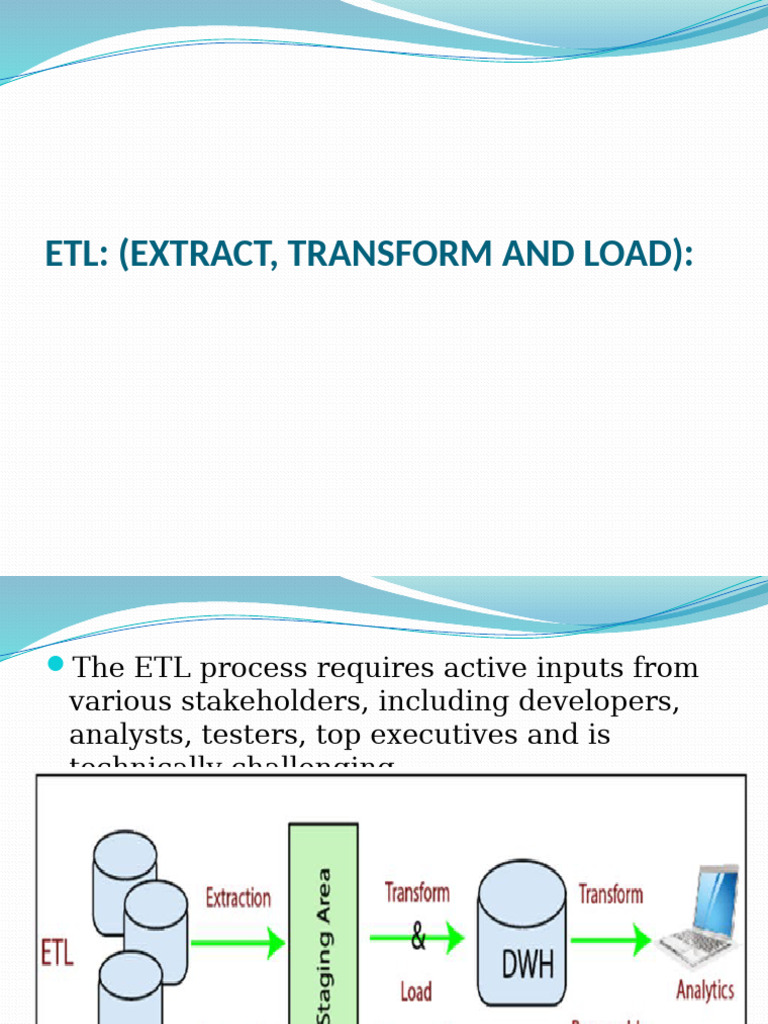 Understanding ETL Processes and Data Warehouses | PDF | Data Warehouse ...