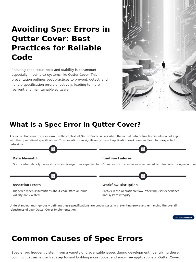 Avoiding Spec Errors in Qutter Cover Best Practices For Reliable Code ...