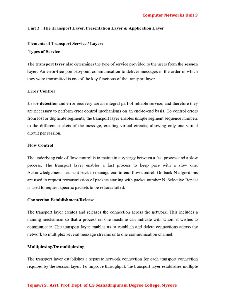 CN Unit 3 For Students | PDF