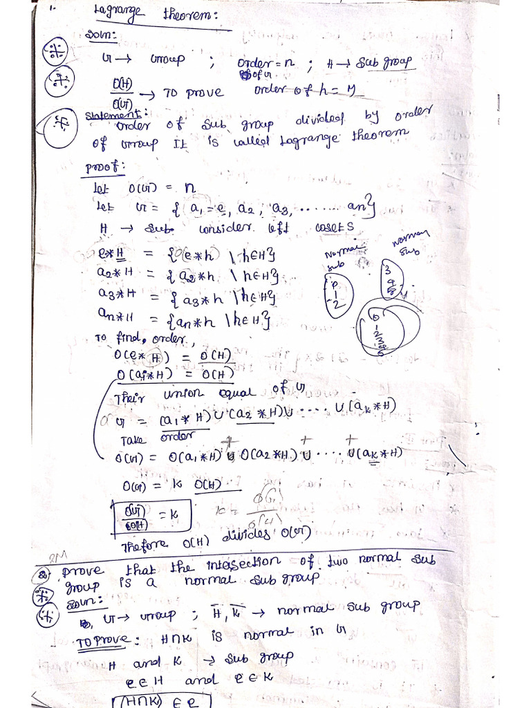 Maths Unit 4 Important Theorems | PDF