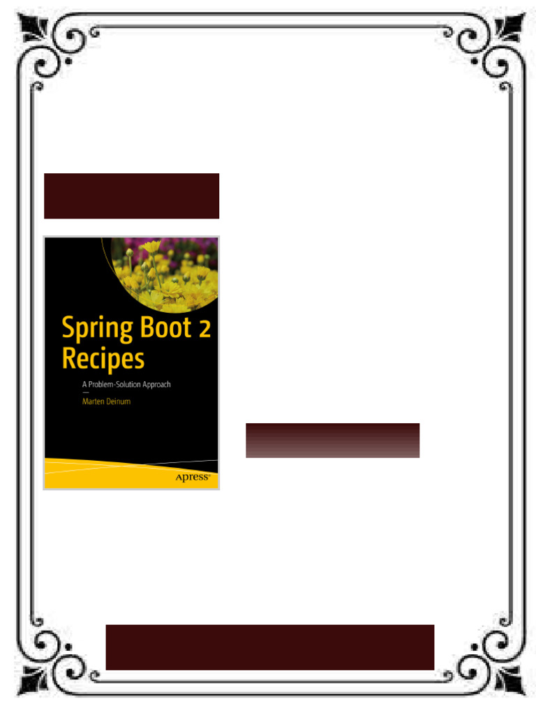 Spring Boot 2 Recipes: A Problem-Solution Approach 1st Edition Marten ...