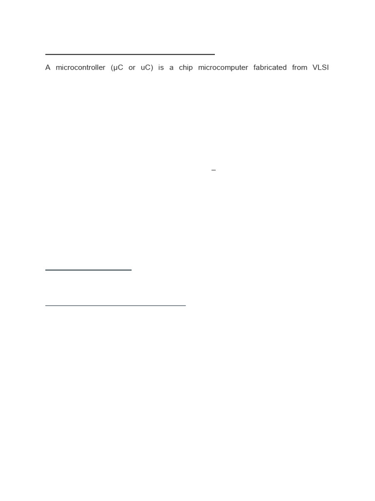 Overview of 8051 Microcontroller Basics | PDF | Microcontroller ...