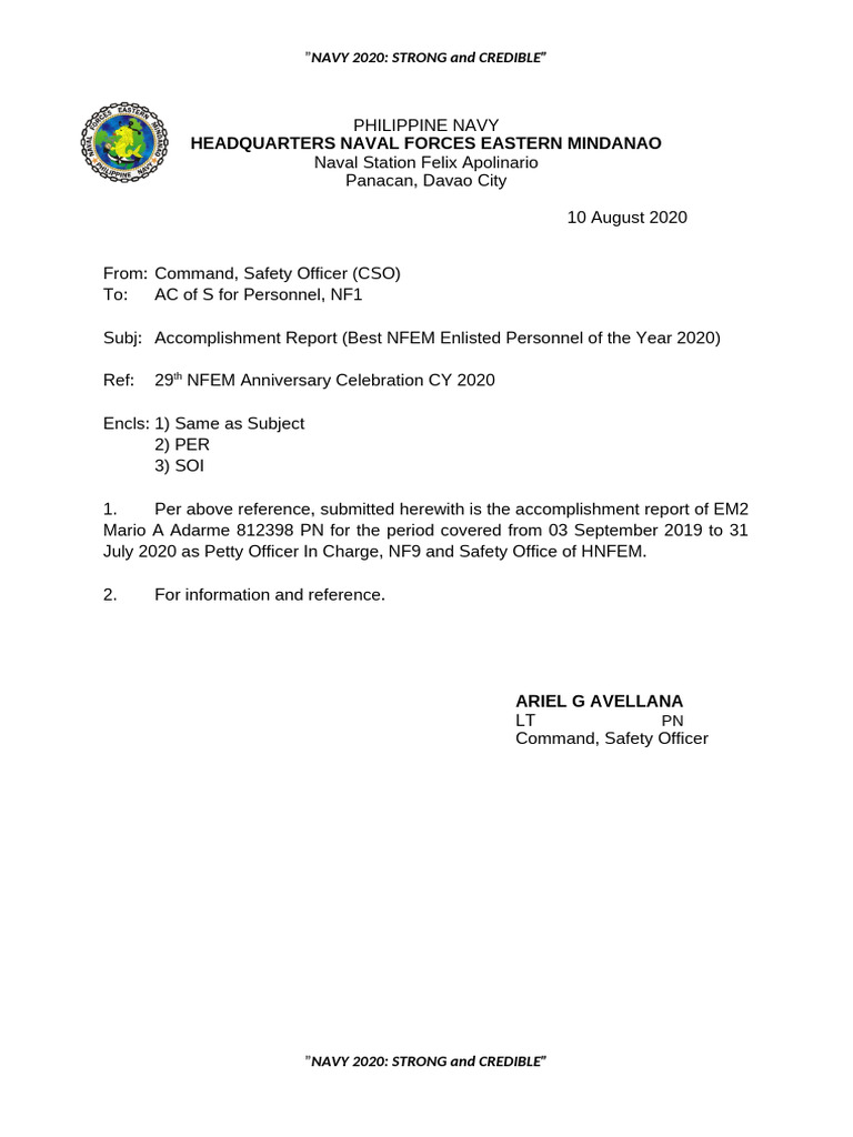Accomplishment Report: EM2 Adarme 2020 | PDF | Safety