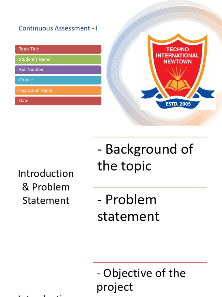 Continuous Assessment Project Overview | PDF