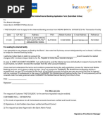 BOI Internet Banking Application Form | PDF | Online Banking | Banks ...