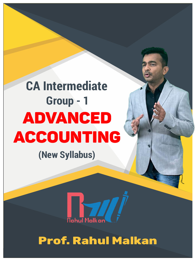 CA Intermediate Group - 1 ADVANCED ACCOUNTING | PDF | Historical Cost ...