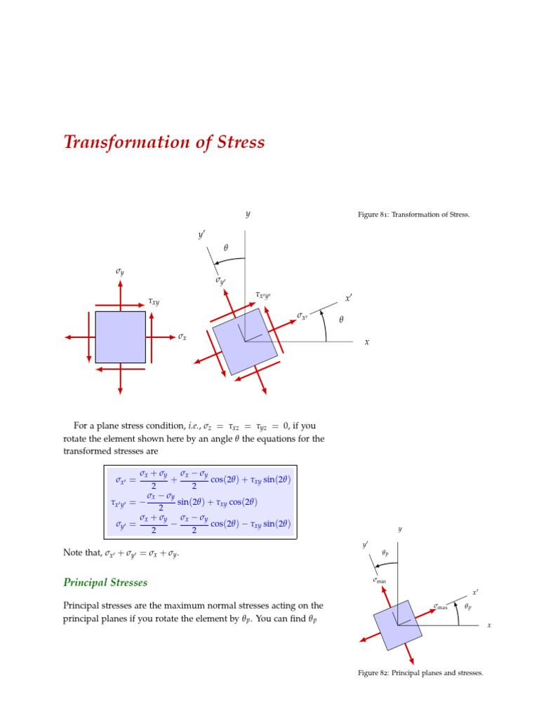 Stress Transformation and Principal Stresses | PDF | Stress (Mechanics ...