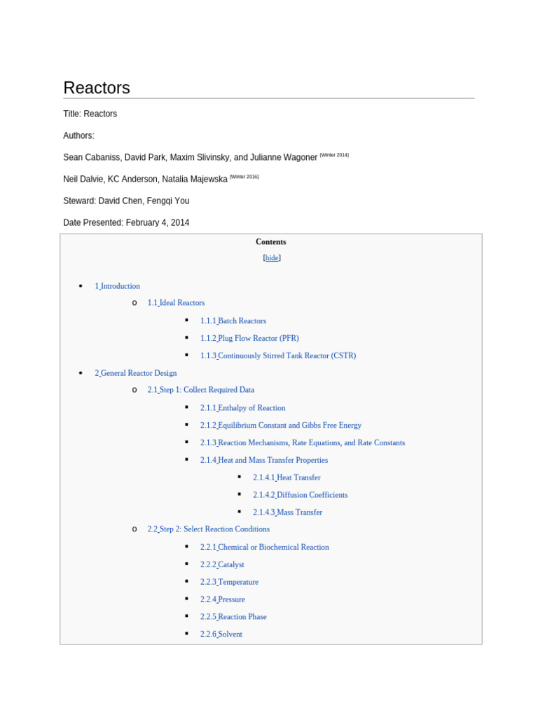 Comprehensive Guide to Reactor Design | PDF | Chemical Reactor ...