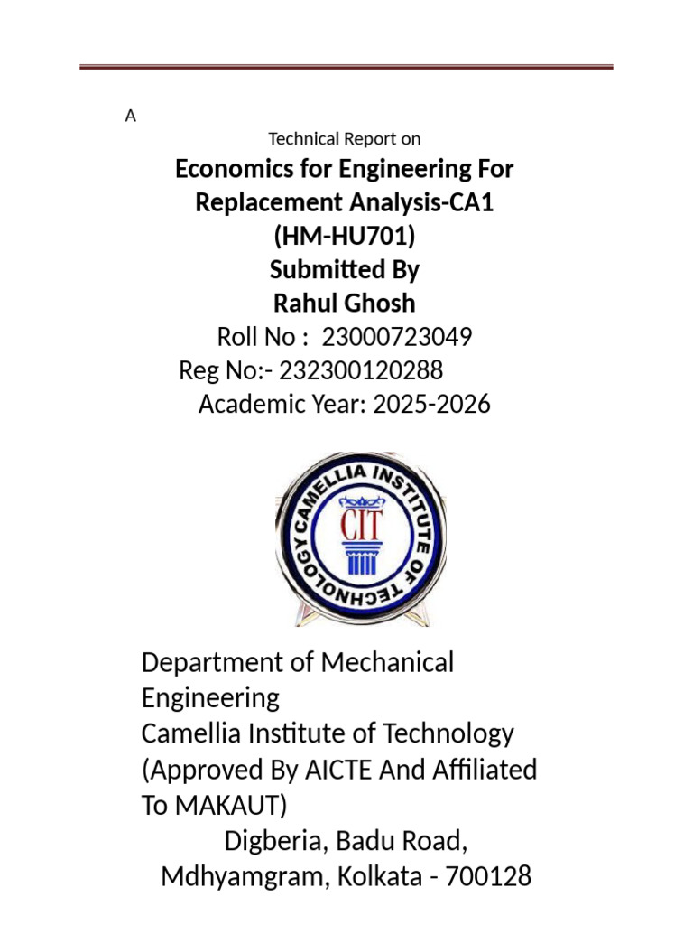 Engineering Replacement Analysis Guide | PDF | Economics | Interest